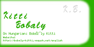 kitti bobaly business card